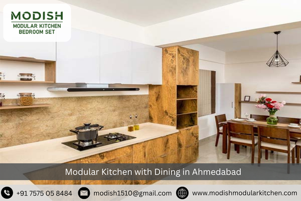 Modular Kitchen with Dining in Ahmedabad 